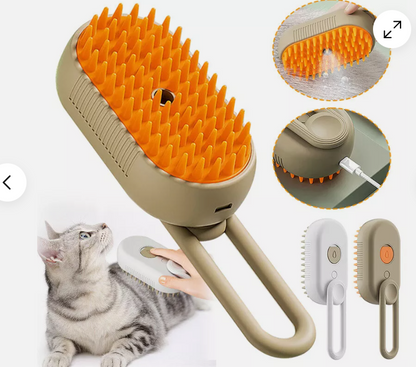 Cepillo de Vapor 3 en 1 para Gatos y Perros 🐾✨